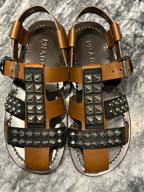 prada studded sandals|Prada transparent sandals.